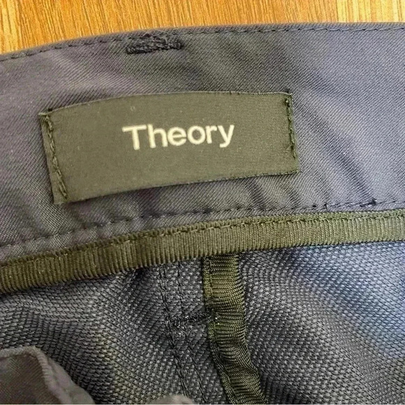 Theory navy pants trousers size 34 capsule wardrobe minimalist - Picture 5 of 5